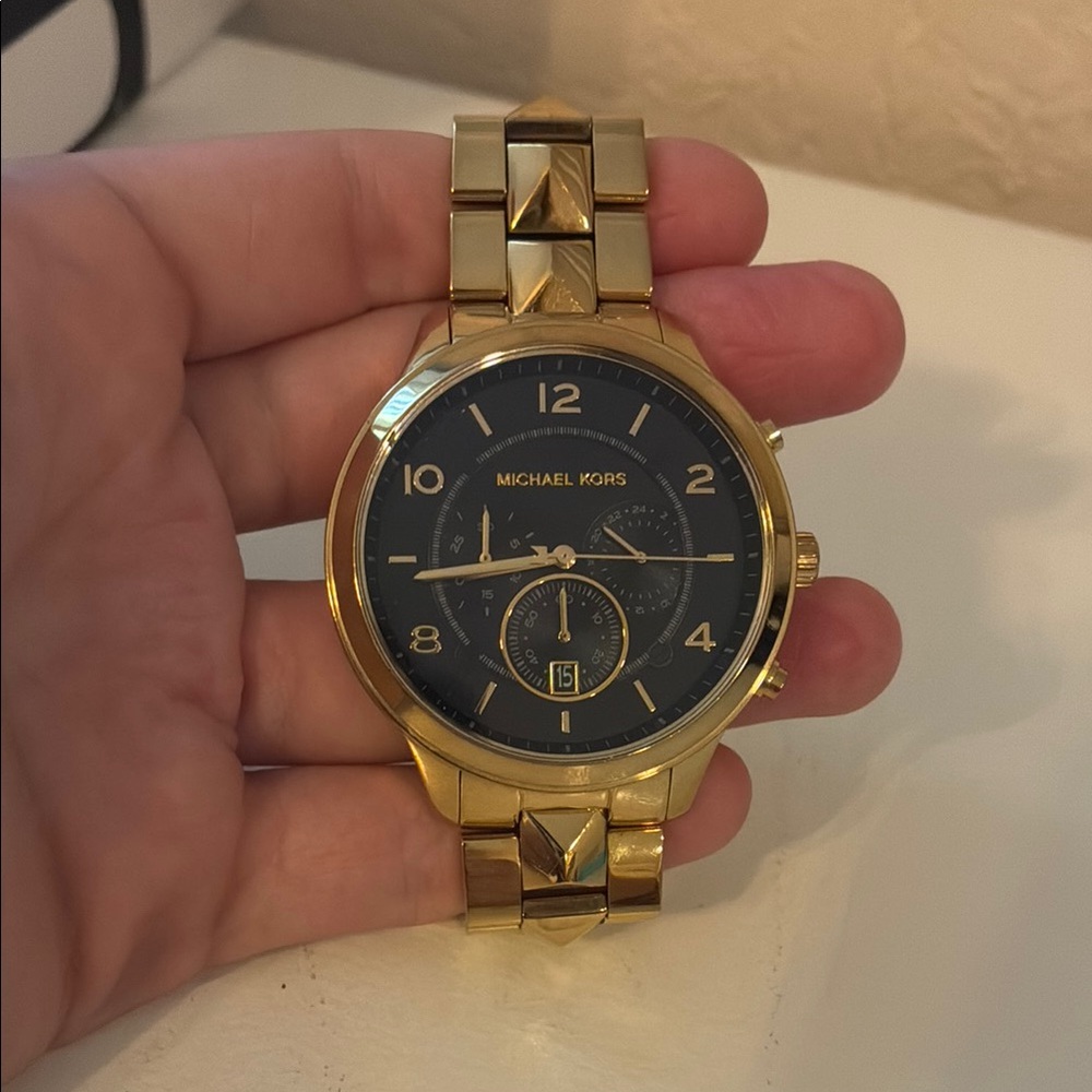 Michael Kors Gold and Black Chronograph Watch